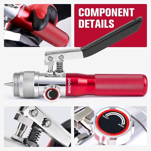 موسع الأنبوب الهيدروليكي، مجموعة أدوات التأرجح النحاسية HVAC لقطر 3/8 إلى 1-1/8 بوصة، 7 رؤوس توسيع الأنابيب، قاطع الأنابيب، أداة إزالة الأزيز لأنابيب النحاس والألومنيوم الناعمة in Kuwait