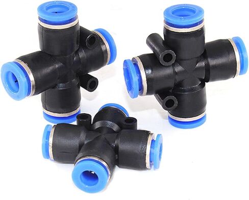 Pneumatic Parts Push-to-connect Tube Fittings For Air Pza Plastic Connector Cross Connector 4-way Joint 5Pcs(PZA1/4) in Saudi Arabia