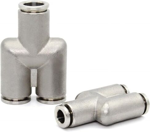 Tee Y-shaped Stainless Steel Pneumatic Joint 304 Stainless Steel Joint Pneumatic Fitting Connector 2Pcs(PY6) in Saudi Arabia