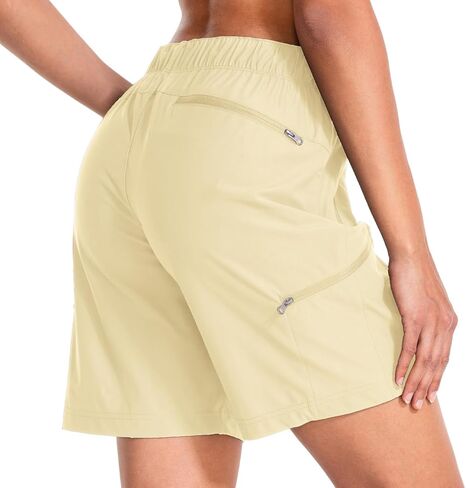 Women's Hiking Shorts Quick Dry Lightweight Summer Golf Bermuda Shorts for Outdoor Athletic with Zipper Pockets in Kuwait