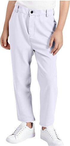 Boys Golf Pants Elastic Waist Flat Front Uniform Pant Wrinkle Free with Pockets for School Party Performance 2026 in Saudi Arabia