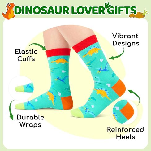 Zmart Unisex Funny Dinosaur Socks for Women Crazy Dino Socks Men, Novelty Dinosaur Gifts for Boys Dino Gifts Girls, Dinosaur Dark Blue, M in Saudi Arabia