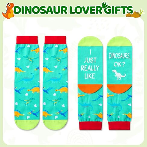 Zmart Unisex Funny Dinosaur Socks for Women Crazy Dino Socks Men, Novelty Dinosaur Gifts for Boys Dino Gifts Girls, Dinosaur Dark Blue, M in Saudi Arabia