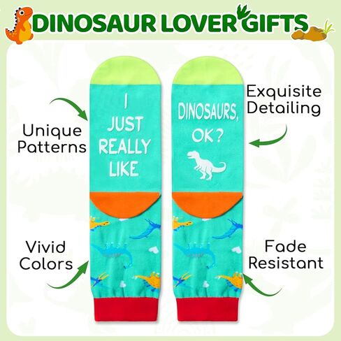 Zmart Unisex Funny Dinosaur Socks for Women Crazy Dino Socks Men, Novelty Dinosaur Gifts for Boys Dino Gifts Girls, Dinosaur Dark Blue, M in Saudi Arabia
