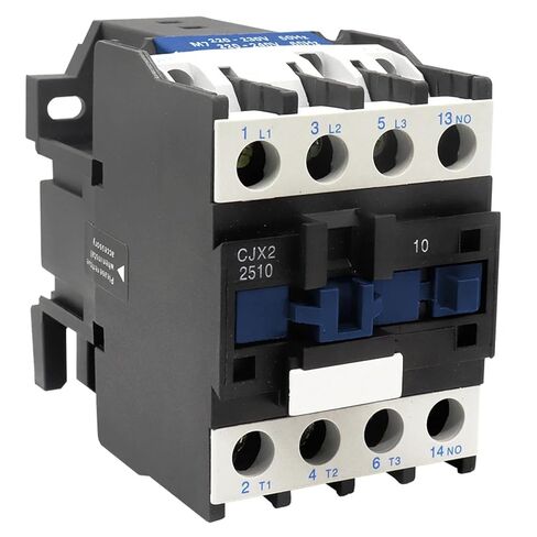 CJX2 AC Contactor, 25A 3-Phase DIN Rail Mount, 220-230V 50Hz, Silver Contact Electric Power Control, Model CJX2-2510 LC1D (AC220V) in Saudi Arabia