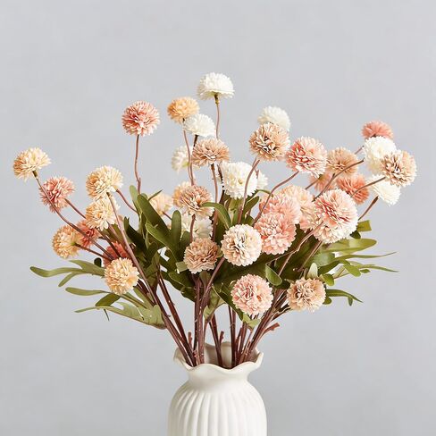 6pc الأمهات الأرجواني مزيف الزهور زهور chrysantnemum زهرة الجذعية الصغيرة بومبون كيكو زهرة ل DIY باقة ديكور المنزل in Kuwait