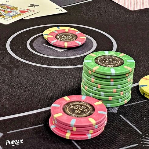 مجموعة شرائح بوكر من طين الكازينو بحجم 500 قطعة بحجم 43 مم من جوبيتر كلوب | 11 جرامًا من رقائق XL في حافظة واقية للقفل | إحساس فاخر من الطين بنسبة 100% للألعاب النقدية المنزلية والبطولات ذات الرهانات العالية in Kuwait