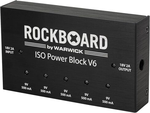 RockBoard ISO Power Block V6 - Isolated Multi Power Supply (5x 9v = 1x 18v, Linkable) in Saudi Arabia