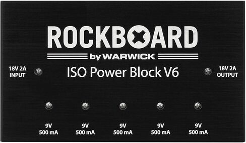 RockBoard ISO Power Block V6 - Isolated Multi Power Supply (5x 9v = 1x 18v, Linkable) in Saudi Arabia
