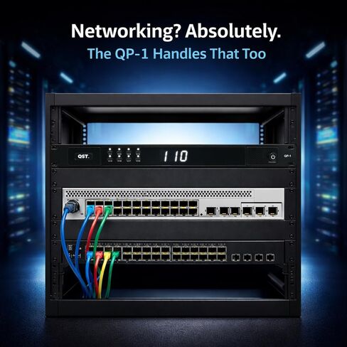 QST QP-1 1U Rackmount 8-Channel Power Sequencer Conditioner for Pro Audio, Home Theater, IT & Network Racks, Surge Protection, and 8 AC Outlets 3000w 120-240v in Saudi Arabia