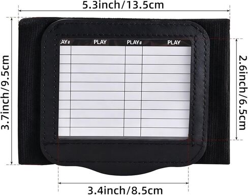 12 Pack Football Play Wristbands for Youth, Football Armband Playbook, Youth Size Quarterback Play Wristbands, Blank Play Sheets Included in Kuwait