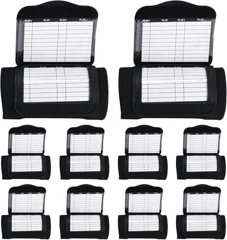 10 Pack Football Play Wristbands for Youth, Football Armband Playbook, Youth Size Quarterback Play Wristbands, Blank Play Sheets Included in Kuwait