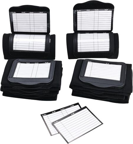 10 Pack Football Play Wristbands for Youth, Football Armband Playbook, Youth Size Quarterback Play Wristbands, Blank Play Sheets Included in Kuwait