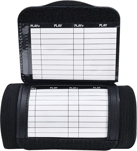 10 Pack Football Play Wristbands for Youth, Football Armband Playbook, Youth Size Quarterback Play Wristbands, Blank Play Sheets Included in Kuwait