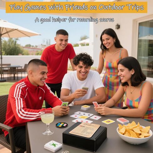 لوحة نتائج خشبية للمرحلة 10 مع حقيبة محمولة - لعبة بطاقات المرحلة 10 مع 8 ألوان أوتاد، لوحة تتبع نقاط السفر قابلة لإعادة الاستخدام لليلة الألعاب العائلية أو التخييم أو الحفلات - ملحق ليلة اللعبة للبالغين in Kuwait