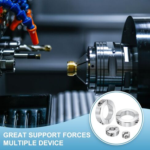 MECCANIXITY 2Pcs Shaft Collar 6mm Bore Double Split 304 Stainless Steel Clamping Shaft Collars for Industrial Automation Conveyor Belt Systems in Kuwait