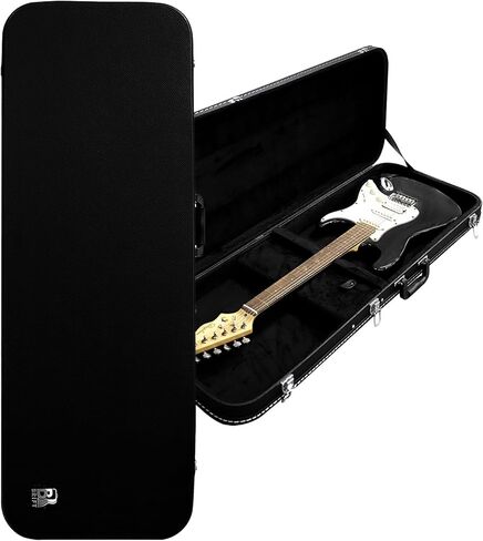 Electric Guitar Hard Case, Heavy-Duty Hard-Shell for Fender Strat/Tele, Multi-Layer Protection with PVC Shell & Plush Interior, Includes Storage Compartment,Black in Saudi Arabia