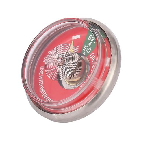 4PCS 100 Psi Water Fire Extinguisher Gauge for Stainless Steel Water Fire Extinguishers, Fits Amerex, Ansul, Badger, 1/8" NPT Thread, Stainless Steel Body, Clear Dial in Saudi Arabia