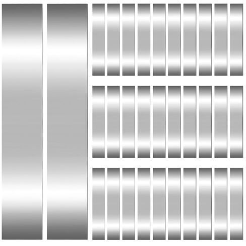 Tebery 30 Pcs Shim Stock Assortment, 10 Size 304 Stainless Steel Metal Shims for Leveling, Strips Gap Filler Trim Tools for Kitchen Home Improvement, 0.0007'' to 0.01'' in Saudi Arabia