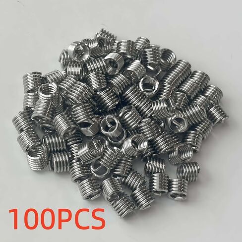 NACX #10-24 Helicoil Wire Inner Thread Inserts, 1.5D Coiled Wire Helical Screws, 304 Stainless Steel, 100Pcs in Saudi Arabia