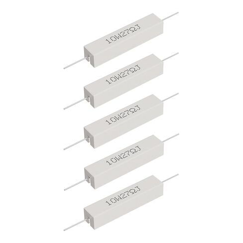 Cement Resistor, 5PCS 10W 220 Ohm 5% Axial Lead Wire Resistor White Wound Fixed Ceramic Resistors Wirewound Power Resistors Flame Heat Moisture Resistance Precharge Horizontal Resistors in Kuwait