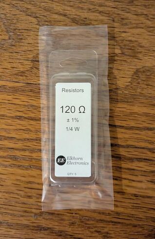120 Ohm Resistor, 1/4 W, 1% (Pack of 5) in Saudi Arabia