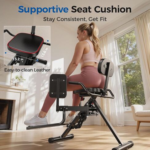 FLYBIRD 2-in-1 Hip Abductor & Adductor Machine, Lower Body Glute & Inner Thigh Workout Equipment for Home Gym, 6 Adjustable Resistance Bands and Dual Foot Bar in Kuwait