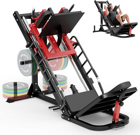 Leg Press Hack Squat Machine Combo, 45° Leg Exercise Machine ,Lower Body Special with Weight Storage for Quads, Hamstring, Glutes, Calves, Compact Home Gym Leg Day Equipment in Saudi Arabia