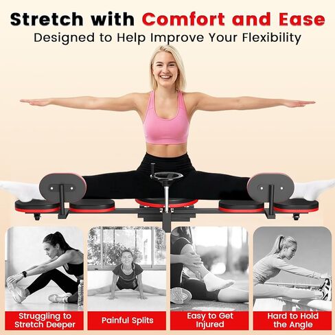 Leg Stretcher, 220LBS Split Machine for Fexibility & Splits Training, 0-200° Adjustable Stretching Equipment for Home Gym, Heavy Duty Steel Frame Leg Stretching Training Machine in Kuwait