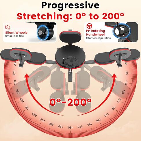 Leg Stretcher, 220LBS Split Machine for Fexibility & Splits Training, 0-200° Adjustable Stretching Equipment for Home Gym, Heavy Duty Steel Frame Leg Stretching Training Machine in Kuwait