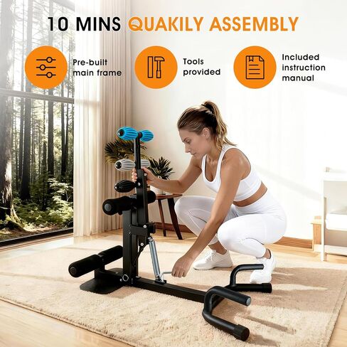 آلة القرفصاء القابلة للتعديل للنساء، مدرب عضلات الأرداف للصالة الرياضية المنزلية، معدات تمرين الساق والأساسية بأربعة مستويات مع دعم القرفصاء العميق، سعة 300 رطل in Kuwait