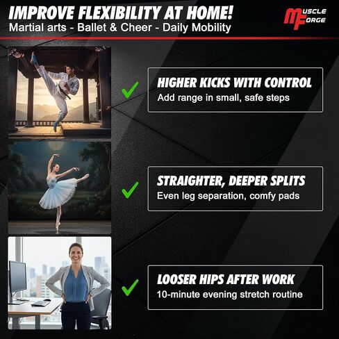 أداة تمديد الساق الاحترافية لتمتد حتى 180 درجة، آلة توزيع الساق، مدرب مقسم للساقين - مثالية للفنون القتالية والباليه والتدريب اليومي in Kuwait