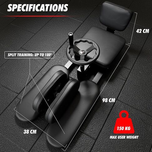 أداة تمديد الساق الاحترافية لتمتد حتى 180 درجة، آلة توزيع الساق، مدرب مقسم للساقين - مثالية للفنون القتالية والباليه والتدريب اليومي in Kuwait