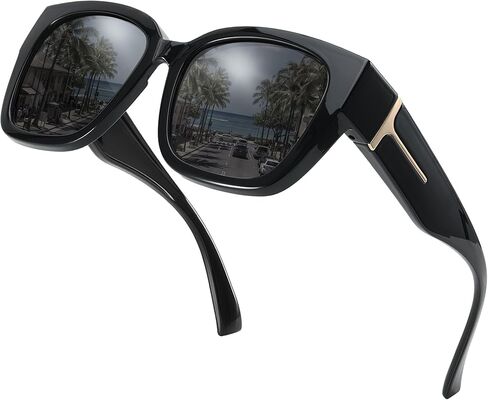 Myiaur Fit Over Sunglasses for Women, Trendy Designer Style Oversized Polarized Sunglasses for Driving with UV400 Protection in Kuwait