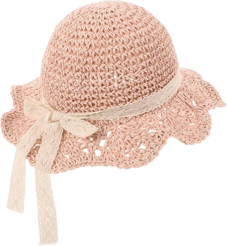 SAFIGLE Straw Hat for Lightweight Braided Sun Protection Cap with Fit Breathable Straw Material for Summer Outdoor Activities for Beaches and Sunny Days Pink in Saudi Arabia