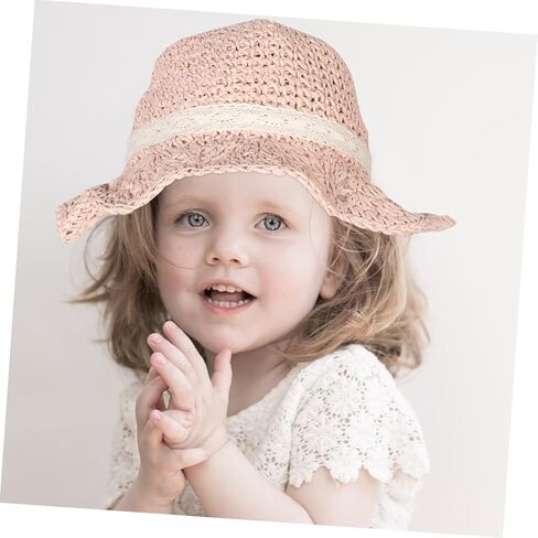 SAFIGLE Straw Hat for Lightweight Braided Sun Protection Cap with Fit Breathable Straw Material for Summer Outdoor Activities for Beaches and Sunny Days Pink in Saudi Arabia