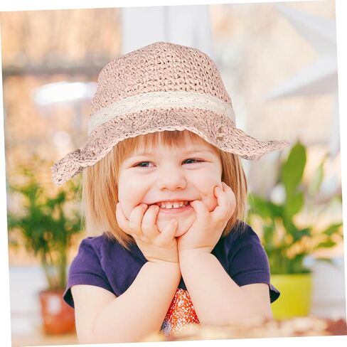 SAFIGLE Straw Hat for Lightweight Braided Sun Protection Cap with Fit Breathable Straw Material for Summer Outdoor Activities for Beaches and Sunny Days Pink in Saudi Arabia