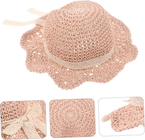 SAFIGLE Straw Hat for Lightweight Braided Sun Protection Cap with Fit Breathable Straw Material for Summer Outdoor Activities for Beaches and Sunny Days Pink in Saudi Arabia