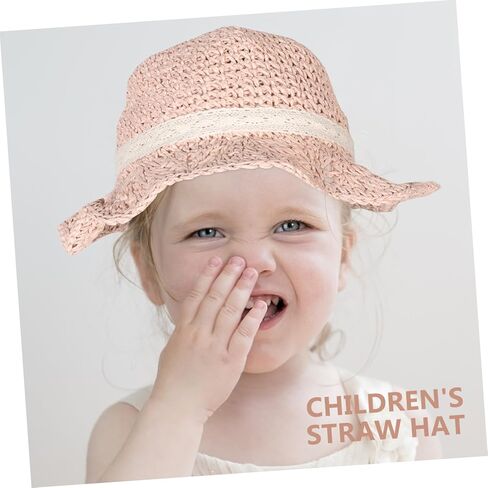 SAFIGLE Straw Hat for Lightweight Braided Sun Protection Cap with Fit Breathable Straw Material for Summer Outdoor Activities for Beaches and Sunny Days Pink in Saudi Arabia