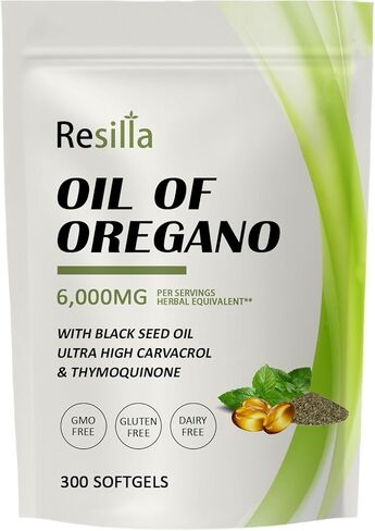 Oil of Oregano with Black Seed Oil - Aceite de Orégano Capsulas,Non-GMO,Gluten Free,Antioxidant & Immune Support (1) in Saudi Arabia