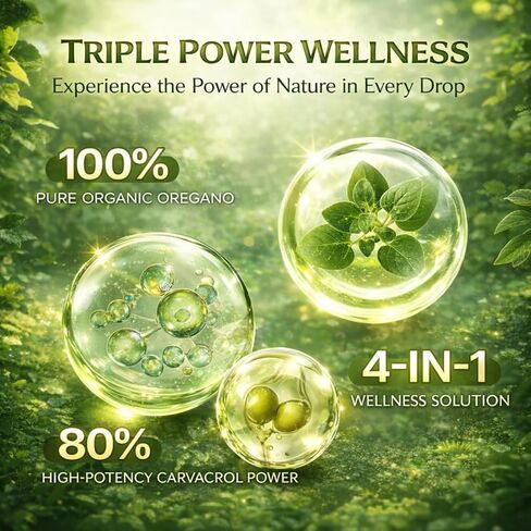 Oregano Oil Organic Drops - 80% Carvacrol, Extra Strength & Undiluted - with Black Seed Oil, Turmeric & Vitamin E - Oil of Oregano Supplement for Immune and Digestive Support - Vegan, 2 Fl Oz in Saudi Arabia
