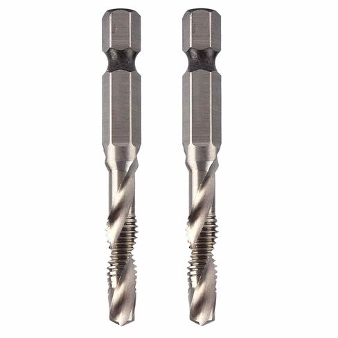 Fafeicy مزيج الحفر والحنفية M6 عرافة عرقوب عالية السرعة الصلب 2 قطعة مجموعة لآلة الحفر والتنصت لينة معدن الألومنيوم in Kuwait