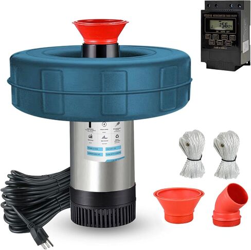 Pond Fountain Aerator ، 1HP 110V 15000 مضخة نافورة GPH ، جسم الفولاذ المقاوم للصدأ ، 15A/110V 100 قدم الحبل ، وحدة تحكم زمنية متعددة الوظائف ， مضخة الهباء الجوية للبرك والبحيرات in Kuwait