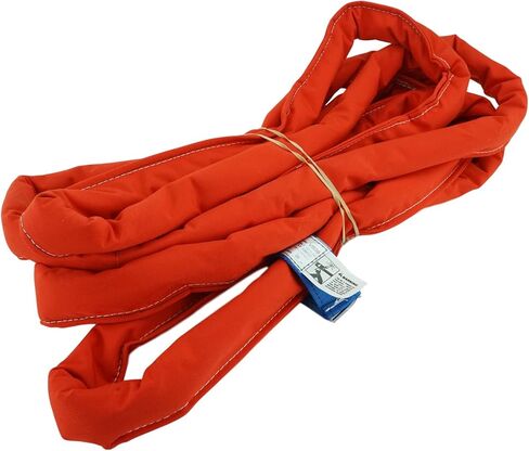 Chenango Supply VR6 8 Foot Endless Round Lifting Sling – USA Made Polyester, 16,800 lb Vertical, 13,440 lb Choker, 33,600 lb Basket – Double-Ply Cover, Orange Poly Round Rigging Sling (8 FT) in Saudi Arabia
