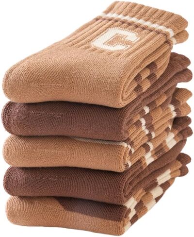 Children's Hiking Socks for Toddlers Boys Girls Winter Warm Thick Insulated Boot Liners Crew 5 Pairs Breathable in Saudi Arabia