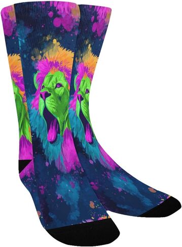 Vector Watercolore Lions Hiking Socks - Toddler Boys & Girls Warm Thick Thermal Winter Crew Socks for School, Daily Wear & Outdoor Activities in Saudi Arabia