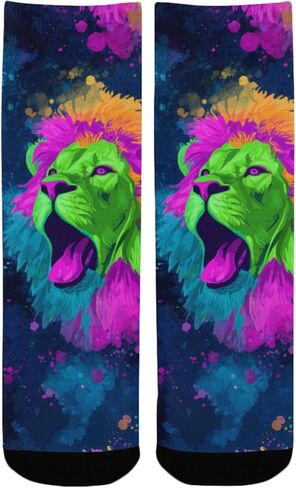 Vector Watercolore Lions Hiking Socks - Toddler Boys & Girls Warm Thick Thermal Winter Crew Socks for School, Daily Wear & Outdoor Activities in Saudi Arabia