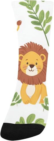 جوارب لطيفة للمشي لمسافات طويلة على شكل حيوانات الحياة البرية على شكل أسد - جوارب شتوية حرارية سميكة دافئة للأولاد والبنات للمدرسة، والارتداء اليومي والأنشطة الخارجية in Kuwait