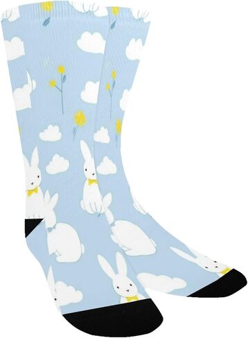 Bunny Cloud Blue Hiking Socks - Toddler Boys & Girls Warm Thick Thermal Winter Crew Socks for School, Daily Wear & Outdoor Activities in Saudi Arabia