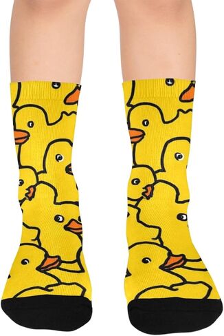 Yellow Rubber Ducks Hiking Socks - Toddler Boys & Girls Warm Thick Thermal Winter Crew Socks for School, Daily Wear & Outdoor Activities in Saudi Arabia